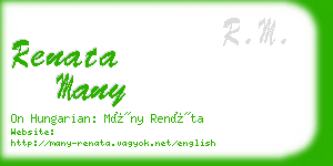 renata many business card